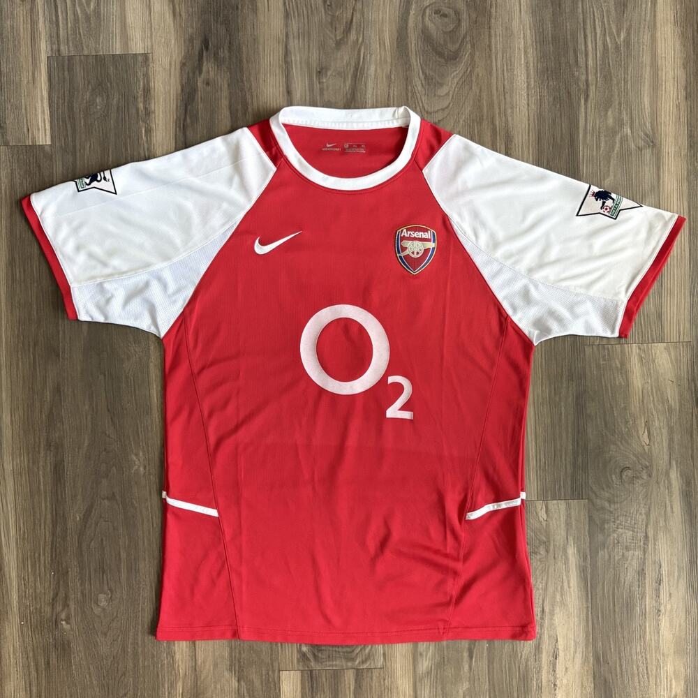 Nike Thierry Henry Arsenal Soccer Jersey Men's Size L Fit 02/03 Home Retro Shirt